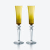 Baccarat Mille Nuits Flutissimo Flutes Champagne Gold Set of 2